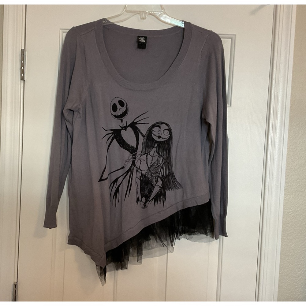 Disney’s Nightmare before Christmas top,long sleeve,size 1x Sally & pumpkin king